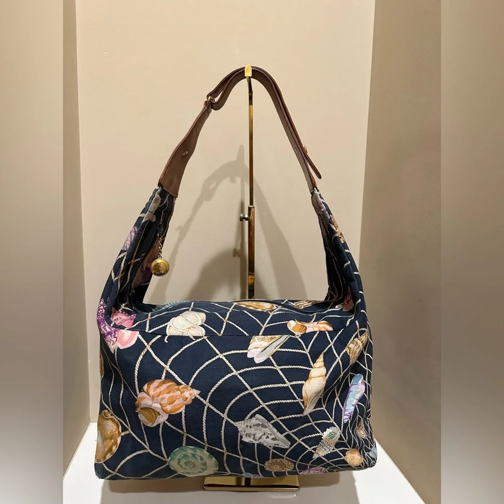 Nautical Gucci x Tom Ford era Hobo Canvas and Leather Rare Bag - Picture 2 of 12